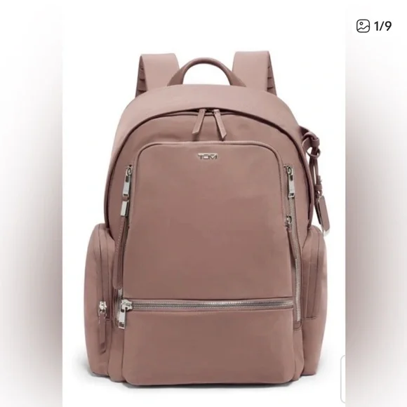 Tumi Celina Rose Backpack with Silver Details Fits 15” Labtop Authentic Tumi - Picture 1 of 15